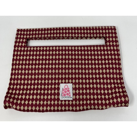 Large Tote Bag Purse Handbag Poesis Retired Barkcloth Style Clutch Accessories - Picture 7 of 16